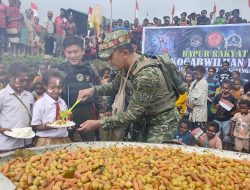 Peringati Hari Gizi Nasional, Kogabwilhan III Gelar Dapur Rakyat Bersama Bobon Santoso di Papua Pegunungan