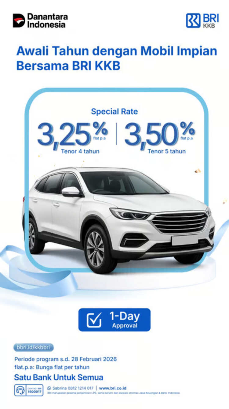 Pasar Mobil Baru Awal Tahun Menguat, BRI Finance Hadirkan Solusi Pembiayaan Kompetitif